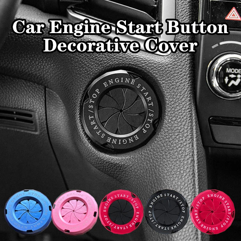 Car Engine Start Stop Button Cover Interior Ignition Switch Knob Qme