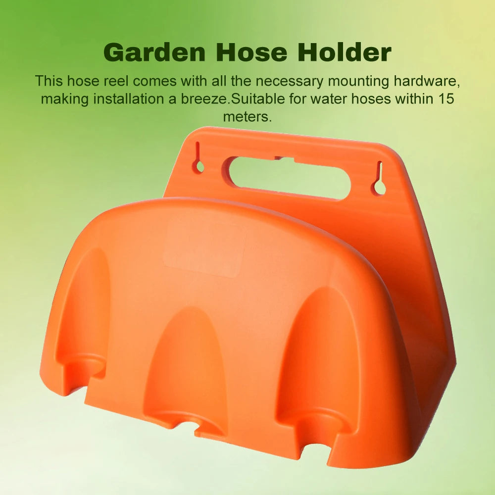 Garden Hose Holder Heavy Duty Wall Mounted Hose Hanger Water Hose Storage Organizer Rack for Garden Yard Irrigation Tools Qme orange