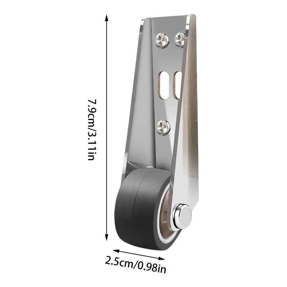 Door Support Wheel Heavy Duty Quiet Anti-Sag Low Profile Casters Gate Rollers for Home Commercial Workbench Barn Garage Qme as shown