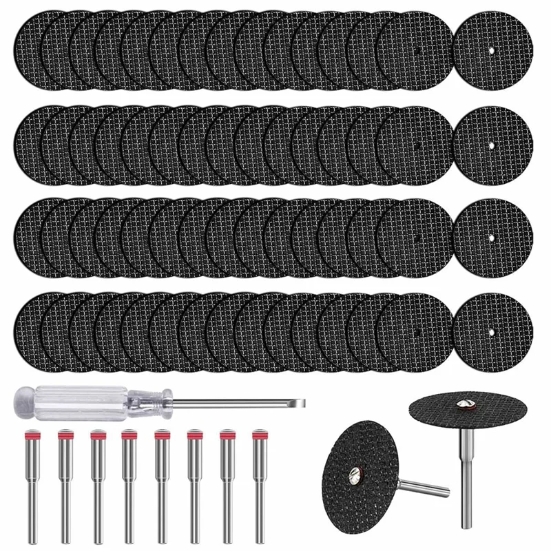 A02F-Cutting Wheel Set For Dremel-Rotary Tool- 1-1/4 Inch Reinforced Fiberglass Cut Off Wheels(60Pcs) Qme As Shown NONE