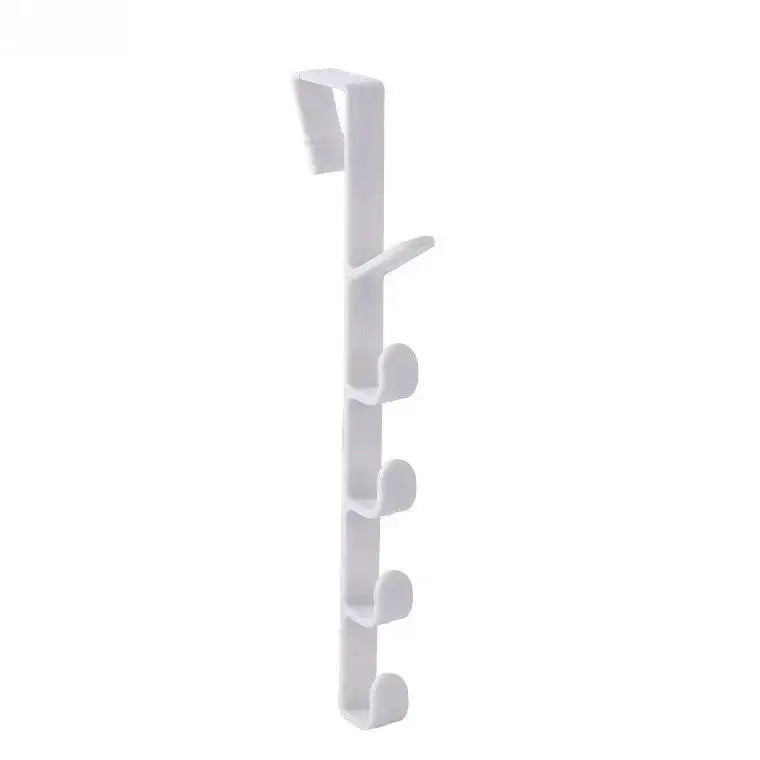 Bedroom Door Hooks Clothes Hanging Rack Over Plastic Home Storage Qme White