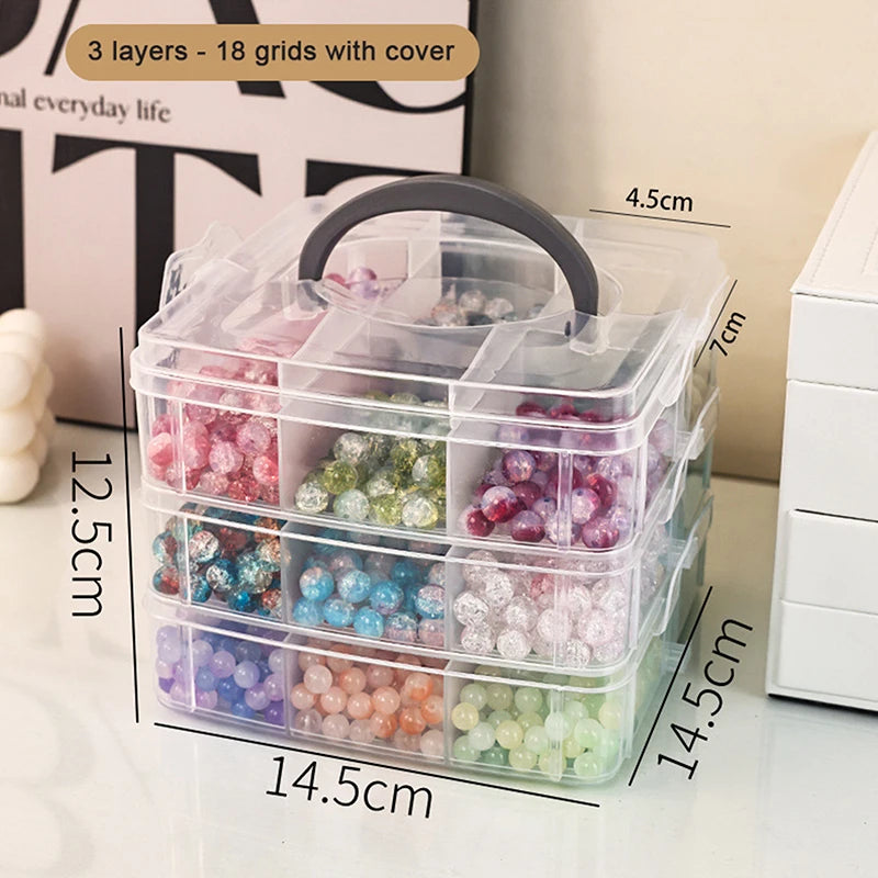1/3/5 Tier Adjustable Stackable Compartment Slot Plastic Storage Box For Organizing Toys Jewelry Accessories Qme D