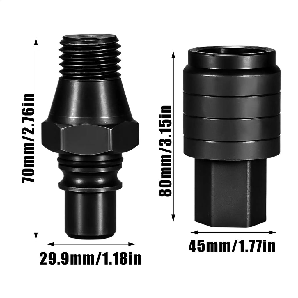 Drill Chuck 2 Pieces Female Male Quick Drill Adapter Industrial Bit Connector For Garage Plumbing Projects Home Improvement Qme