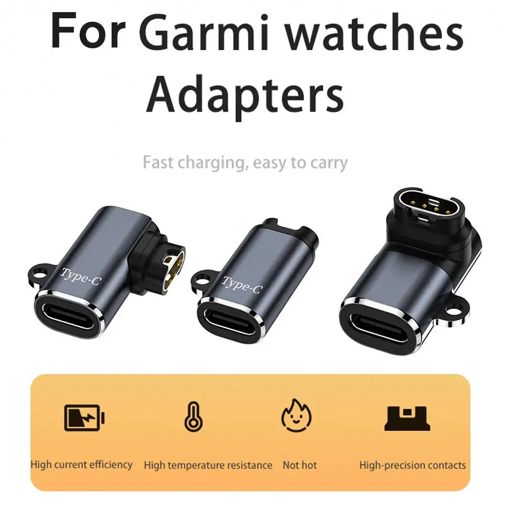 Type-C Conversion For Fenix7 7X 5S 6 6X 6S PRO Smartwatch Charger Adapter Garmin Charging Cable Adapter Accessories Qme