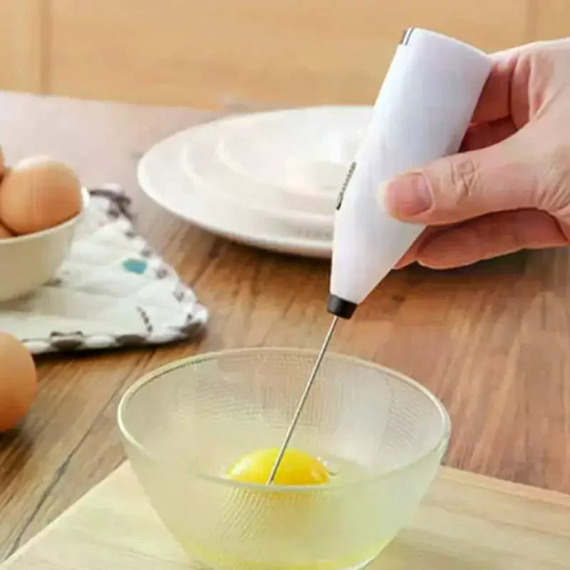 Portable Electric Handheld Egg Whisk With High Speed Mixing And Ergonomic Handle Perfect For Home Kitchen Baking Coffee Making Qme