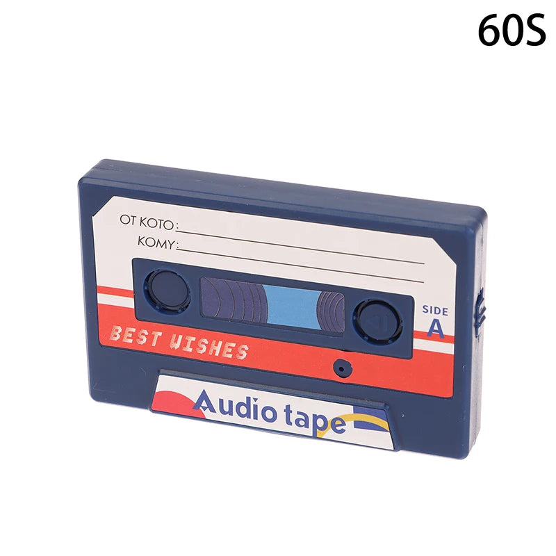 Creative Plastic Voice Recording Cassette Tape 60/300 Seconds Voice Recorder Greeting Card Small gifts Qme style 17