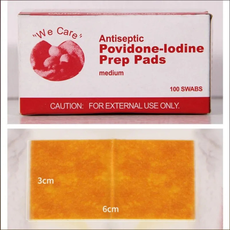 Skin Iodine Wound Disinfection Treatment, Convenient to Carry Outdoor Sports Disaster Essential First Aid Kit Supplies Qme