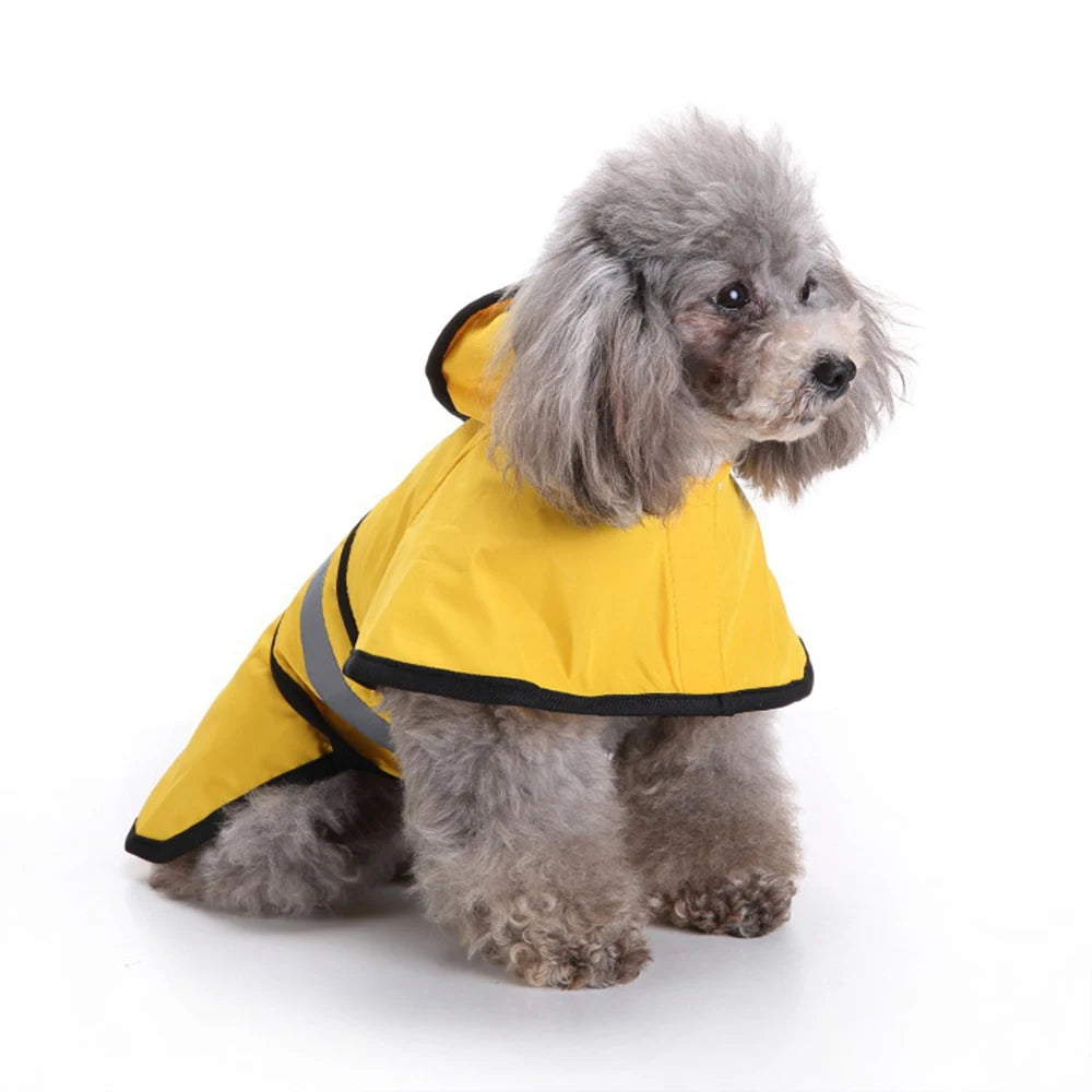 Keep Your Pet Dry And Comfortable - Adjustable Waterproof & Windproof Dog Raincoat! Qme
