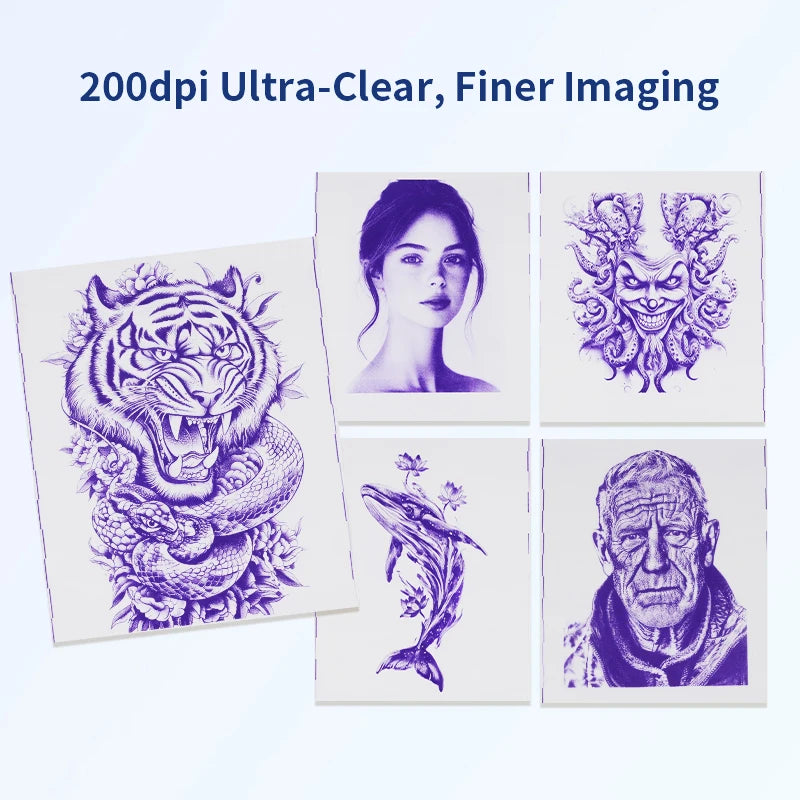 TOP AIMO Wireless Portable Thermal Tattoo Printer Inkless Transfer Machine A4 HD Printer Bluetooth USB Phone & PC For App Qme