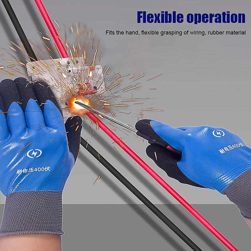 Insulating Gloves Anti-electricity Security Protection Rubber Qme