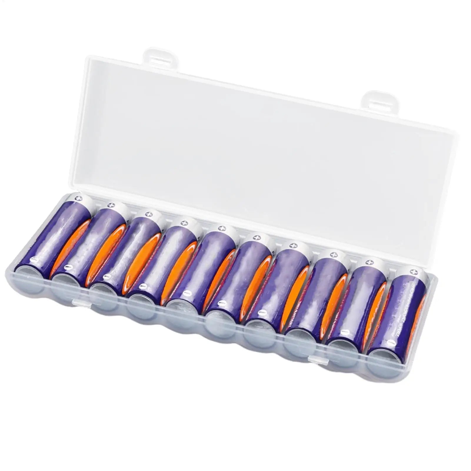 AA Battery Storage Battery Protective Box Battery Storage Holder Box for Holding 10 AA Batteries Battery Storage Case Battery Qme