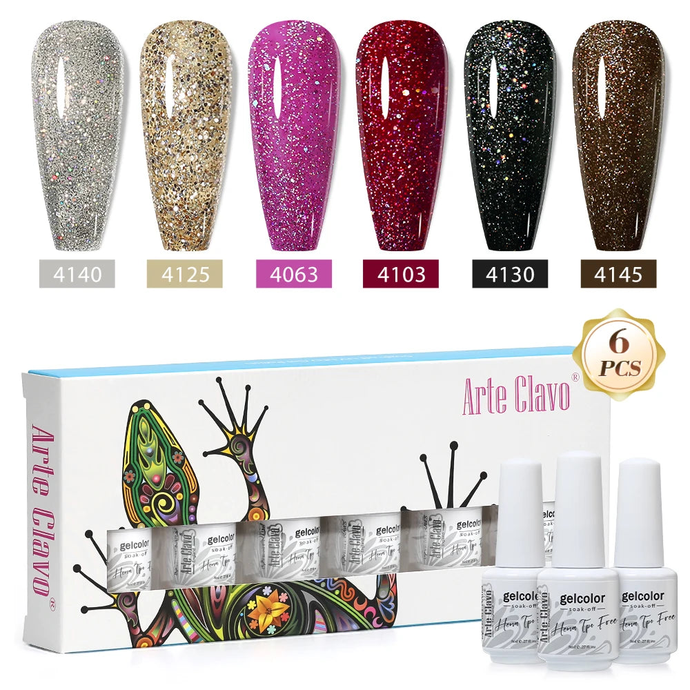 Arte Clavo Colourful Box Nail Gel Polish Semi Permanent UV Led