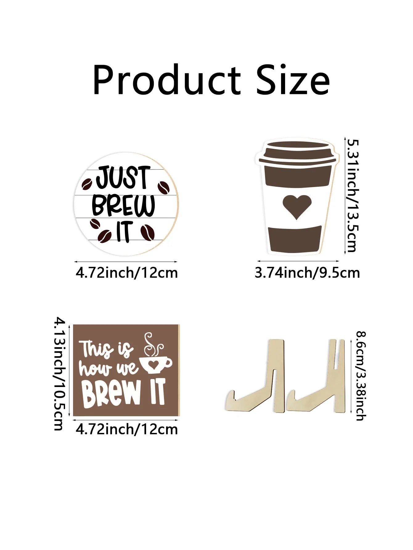 5pcs Classic Wooden Coffee Tray - Perfect Home, Bar And Cafe Decor Gift, Contemporary Layered Design Wood Decor Qme