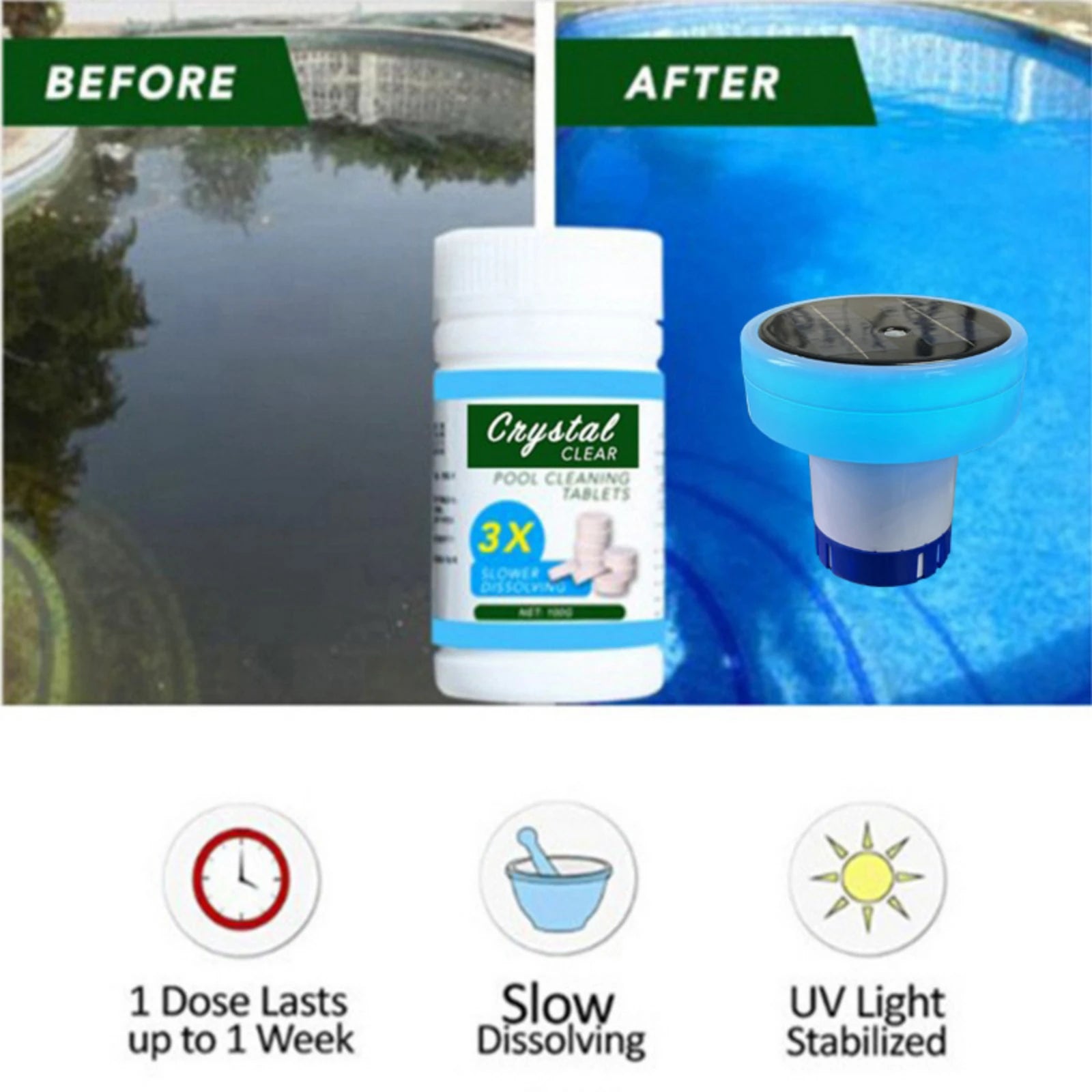 Floating Swimming Pool Floater Tablets Floating Dispenser Applicator Swimming Spa Hot Tub Supplies Pool Cleaning Accessories Qme