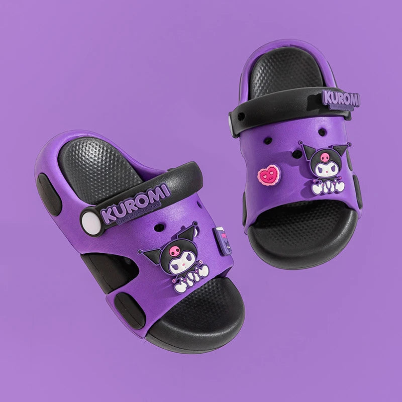 Kulomi's New Cartoon EVA Flip-Flops Stylish Two-Tone Soft-Soled Non-Slip Flip-Flops for Students Qme