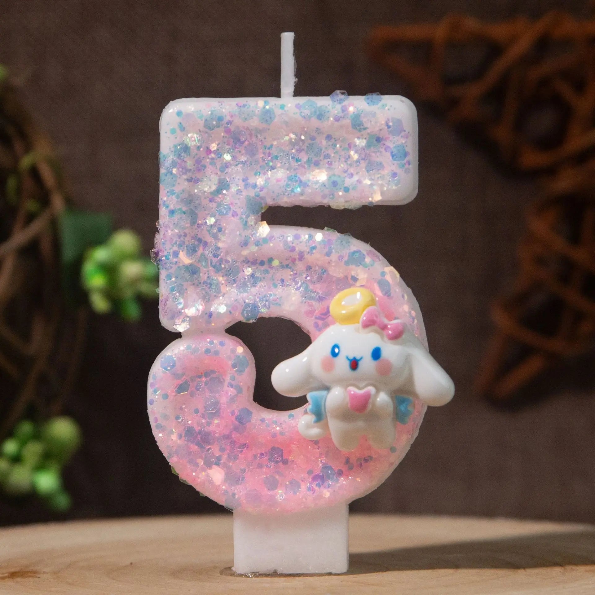 Cinnamon Dog 0-9 Numbered Birthday Candles Pink Cartoon Cake Topper Decorations Student Birthday Party Supplies Qme 5