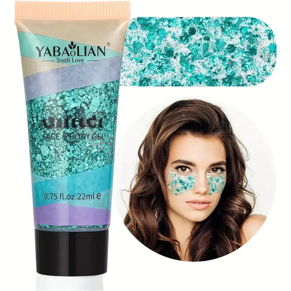 Mermaid Sequin Body Glitter Gel - Long-Lasting Shine for Carnival, Parties, Festival and Stage Performance - Great for Girls Qme 11