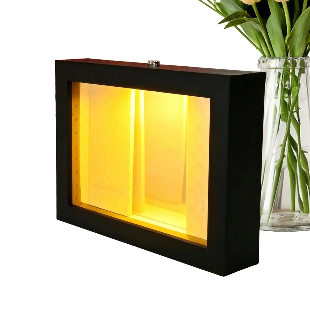 NEW Decorative Desk Frames Lighted 3D Abyss Mirror Desktop Decor Desk Decoration Frame Art For Renters Women Men Home Qme