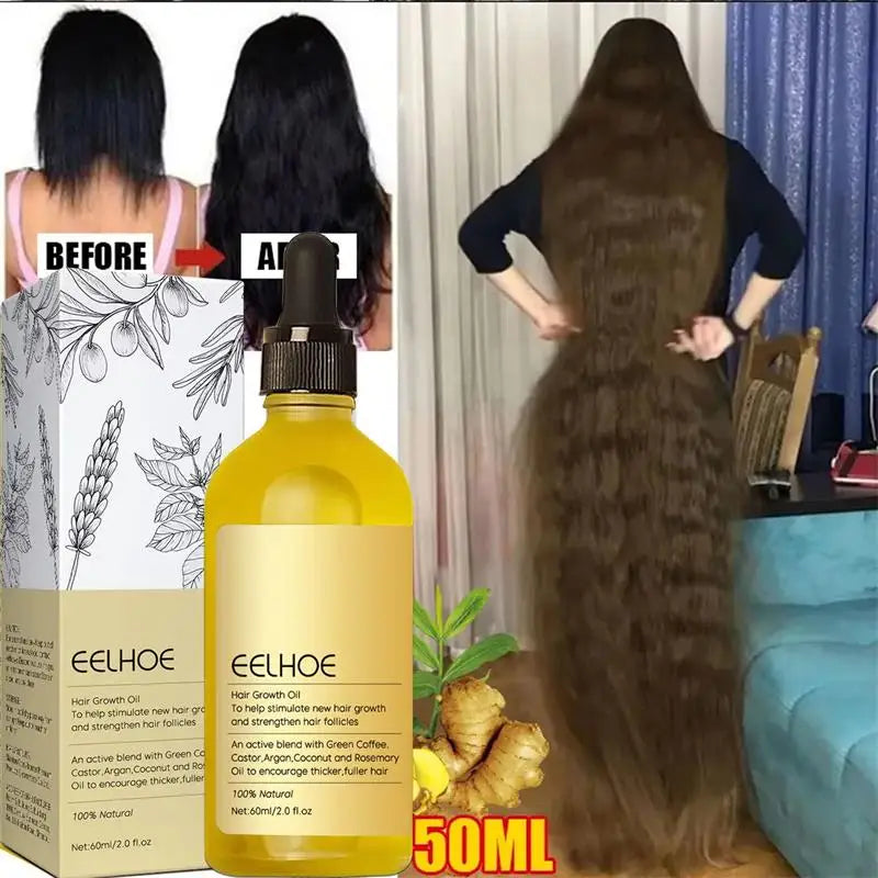Natural Hair Growth Oil Rosemary Anti Hair Loss Regrowth Moisturizing Repair Anti Baldness Fast Hair Growth Serum Oil Qme