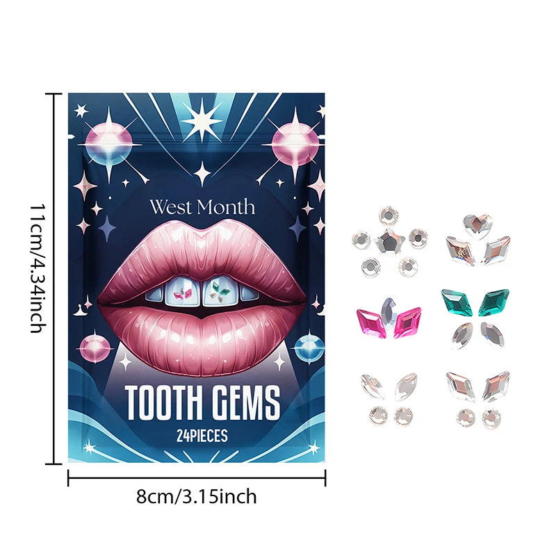 Dental Tooth Gems Crystal Diamond Ornament Diy Tools Various Shapes Qme