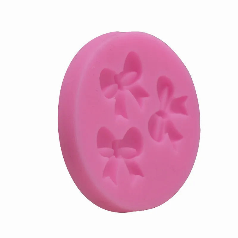 Bow Ties Silicone Cake Mold 3D Chocolate Candy DIY Tools Baking Qme Pink