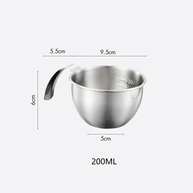 1 2 3 Stainless Steel Mixing Bowl Scale Handle Filter Multi Qme 200ML