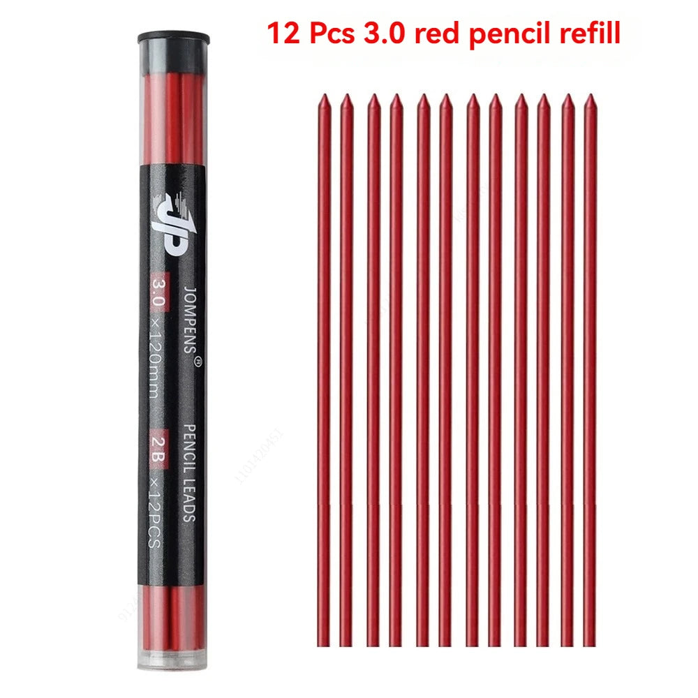 Mechanical Pencil Set 3.0mm Full Metal Painting Automatic Pencil & Refills, for Drafting, Drawing and Sketching Supply Qme
