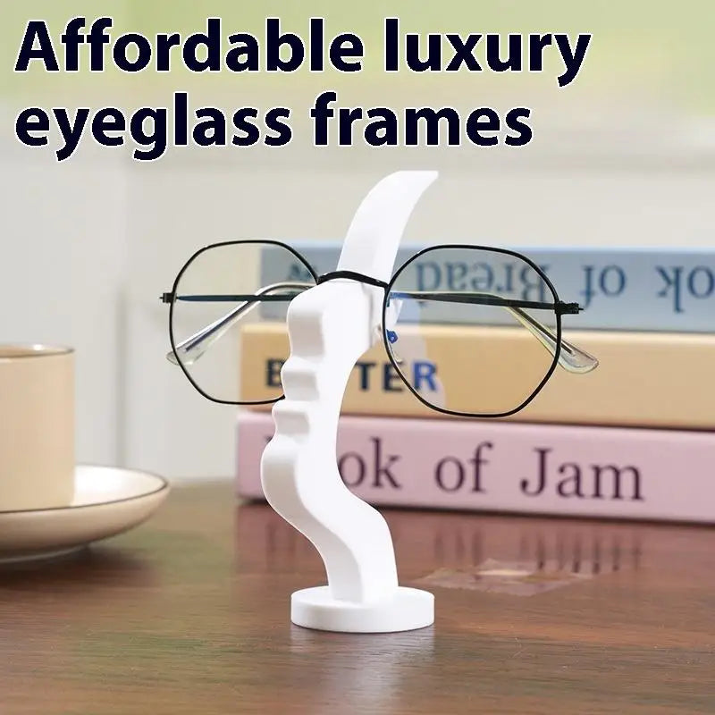 Eyeglass Stand Glasses Bar Shape Human Side Face Interesting Simple Qme
