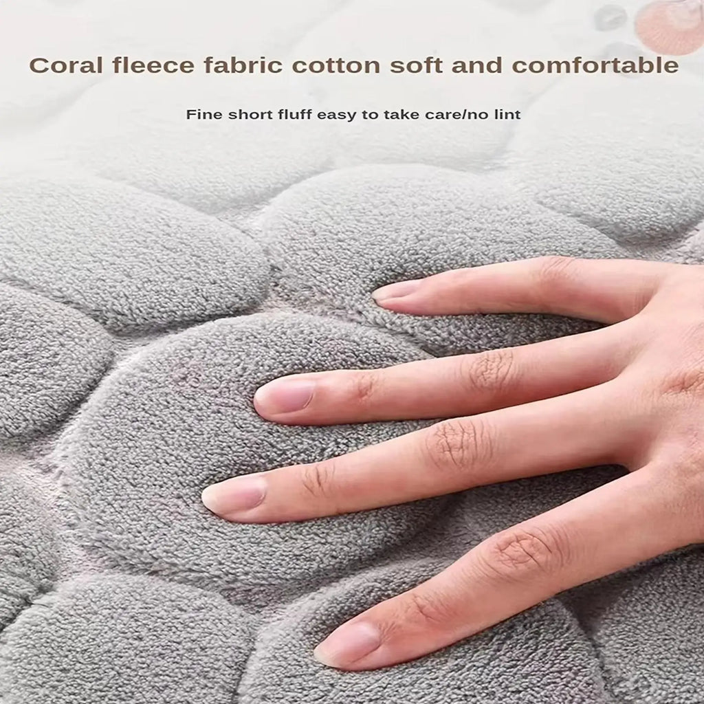 Bathroom Rugs Soft Floor Mats Curved Washable Absorbent Carpet Home Qme