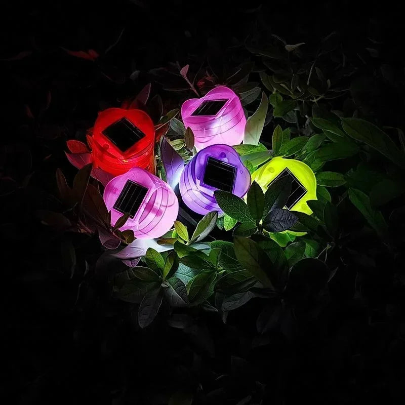 Garden Tulip Flower Shape LED Solar Powered Waterproof Tube Lawn Qme