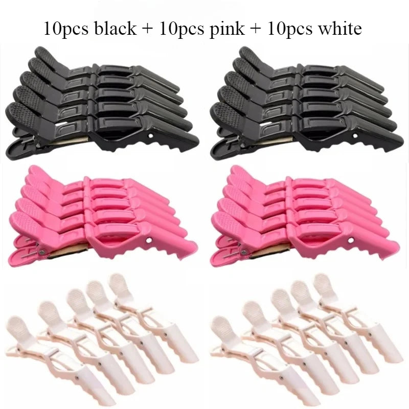 5-30pcs Alligator Hair Clip Plastic Nonslip Hairpin Black Pink Durable Hair Clamp Hairdressing Styling Accessories for Woman Man Qme Mix 30pcs