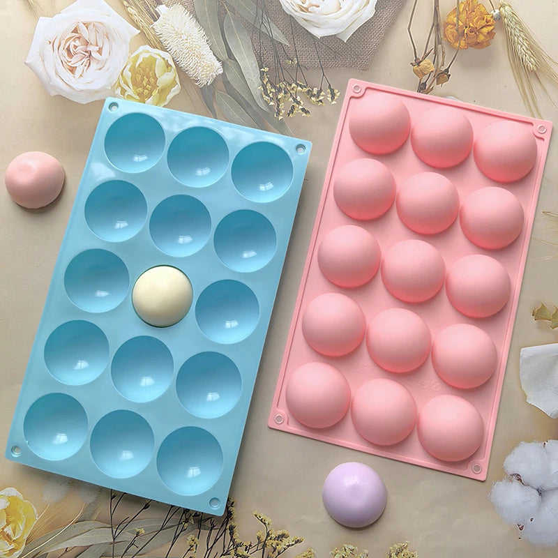 Eco-friendly Silicone Mold 3D Ball Round Half-sphere DIY Baking Qme