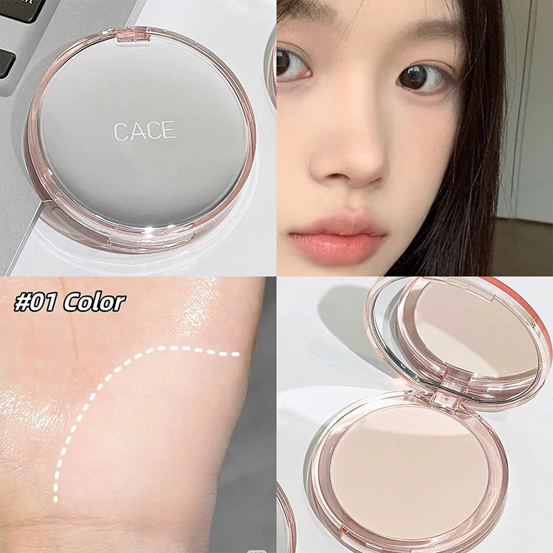 Pressed Powder Translucent Face Powders Brighten Oil Control Concealer Lasting Makeup Setting Powder Compact Waterproof Pallete Qme 01