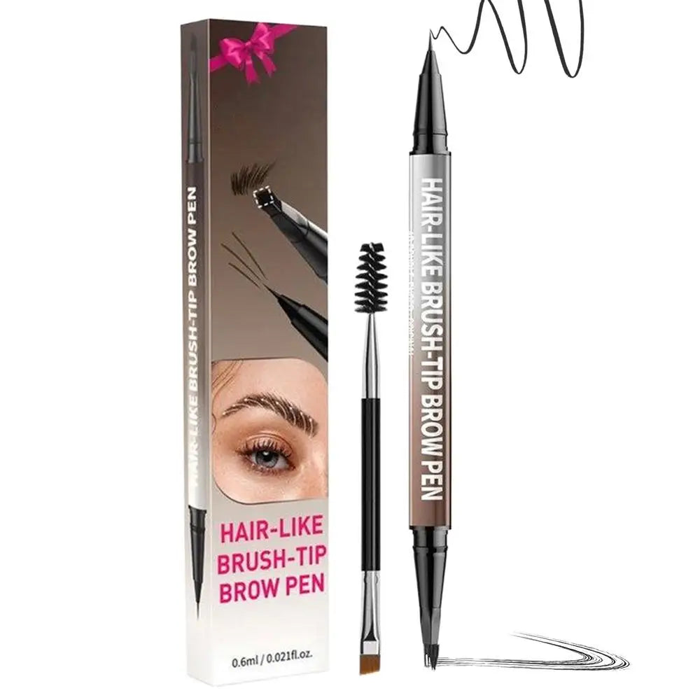 4 Colors Eyebrow Pen Tattoo Pencil Light Brown Gray Black Dark Qme Black China Mainland