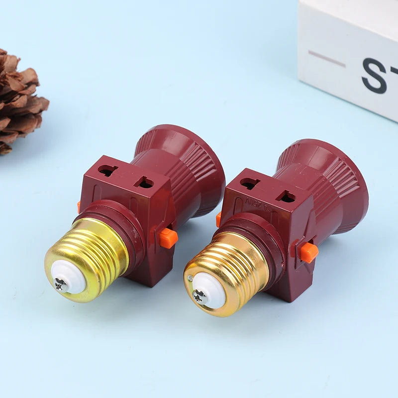 E27 Screw Bulb Holder Convert Switch Lamp Socket LED Adapter Lighting Qme