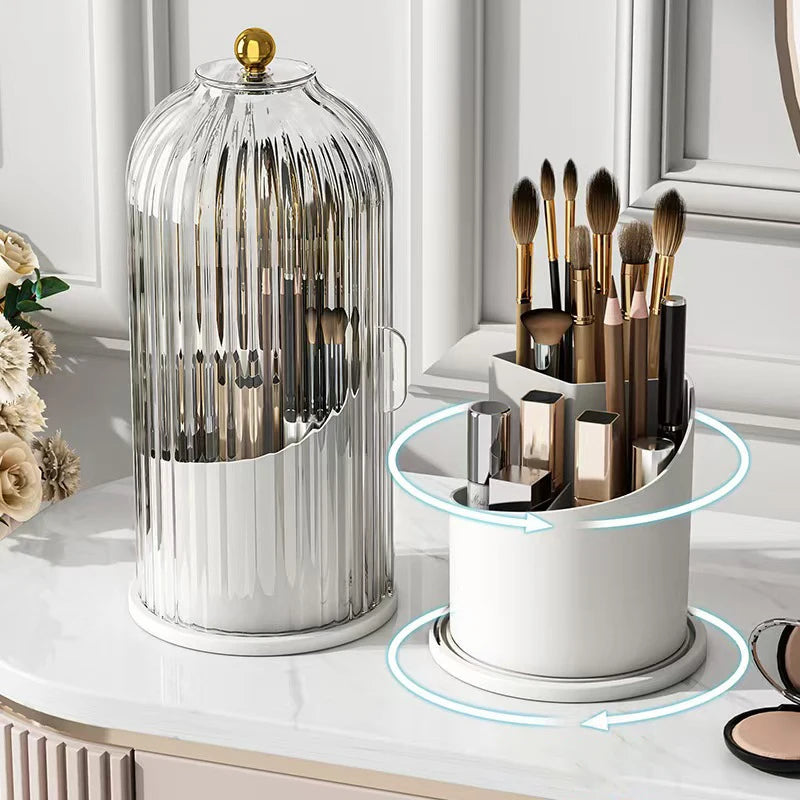 Lipstick Eyebrow Pencil Holder Eye Shadow Storage Box 360 Rotating Qme