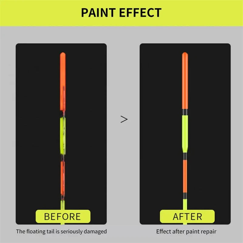 15ML Fluorescent Paint For DIY Floats Tail Painting Visible Fishing Float Tip Fast Dry Paint Buoy Tail Repairing Tool Qme
