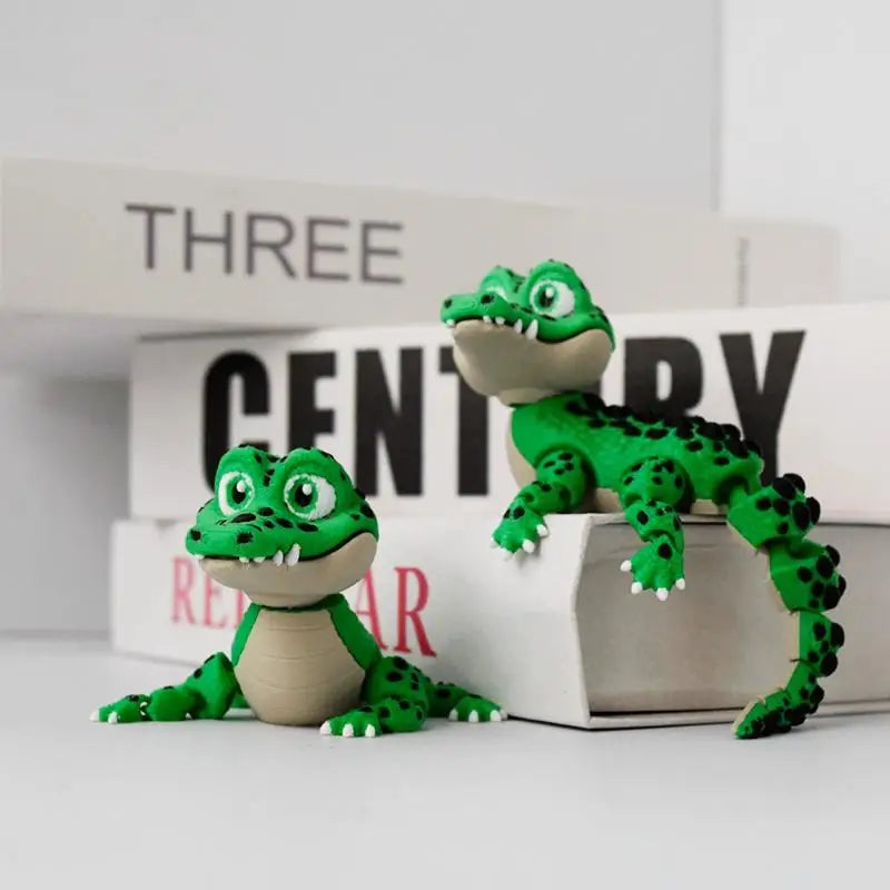 Small Animal Desktop Decor Children Funny Giftrealistic Crocodile Toy Qme