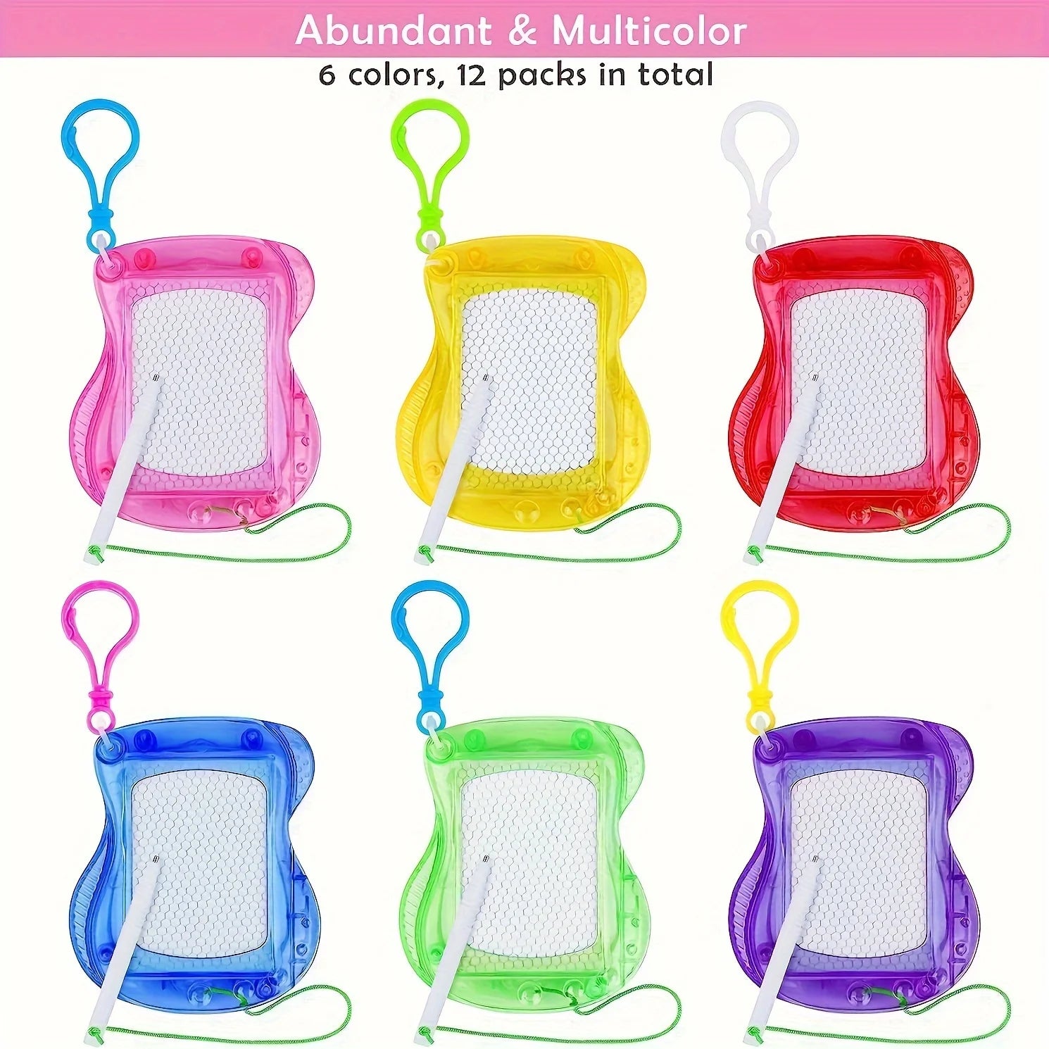 Mini Magnetic Drawing Boards With Keychain Erasable Doodle & Sketch Pads For Kids Ages 3-6, Birthday gifts Qme