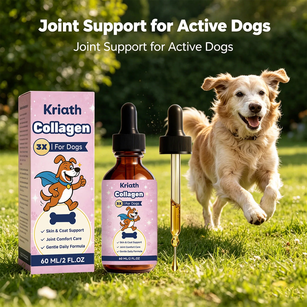 Dog Collagen Liquid Drops Enhance Joint Flexibility Strengthen Bone Improve Skin Condition Gentle Pet Daily Nutrients Supplement Qme