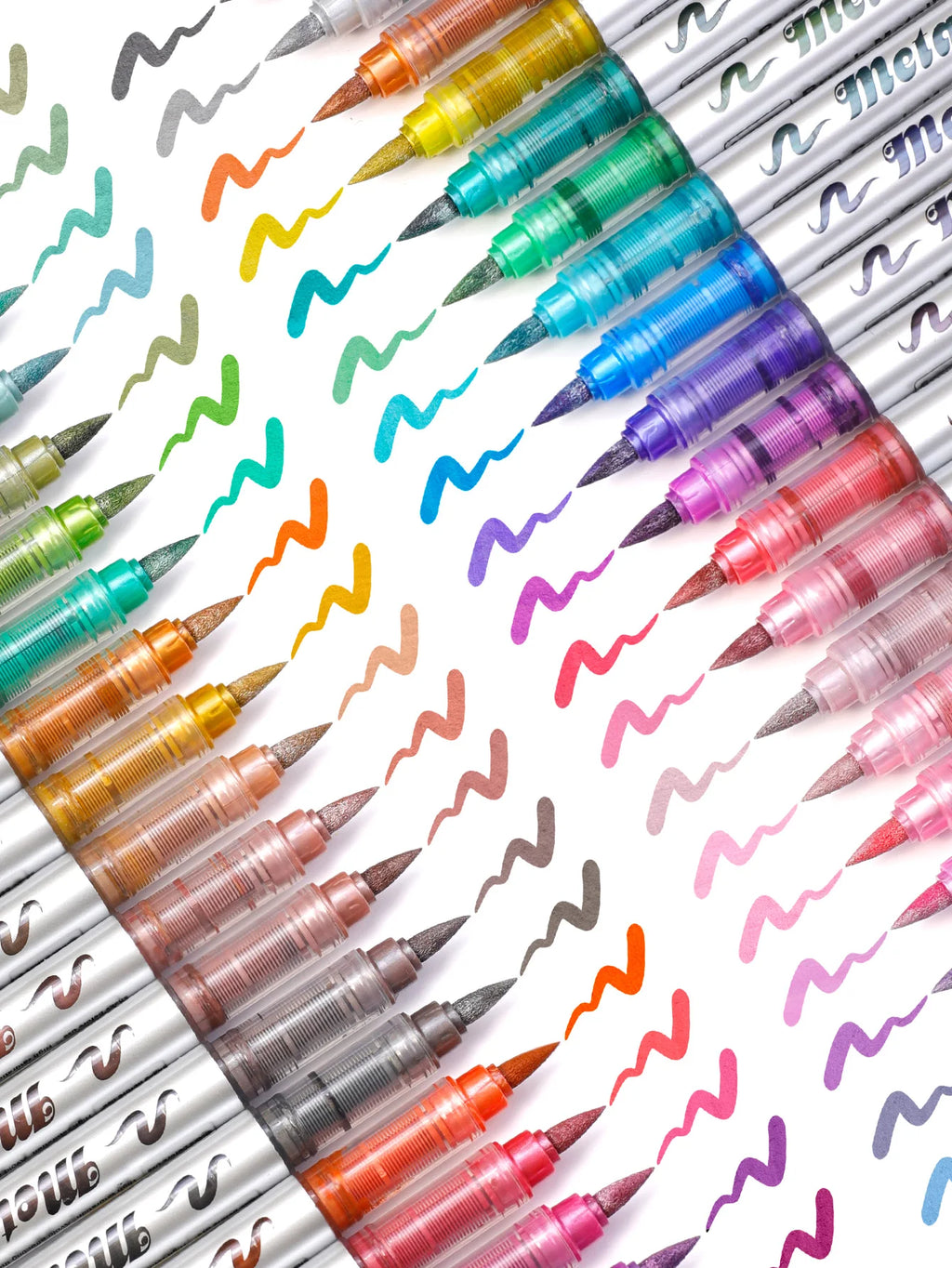 12-48Pcs Metallic Marker Pens - Brush Tip for Rock Painting, Black Paper, Scrapbooking Crafts, Christmas Gift，DIY Photo Album Qme