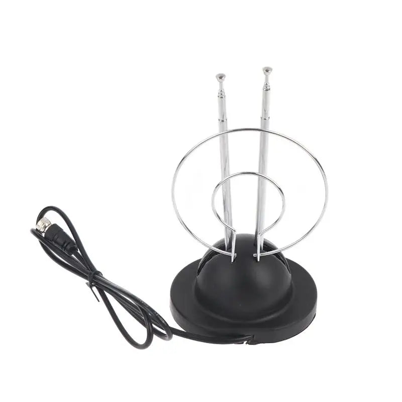 Loop Rabbit Indoor TV Antenna Universal Analog Digital VHF UHF HDTV Qme