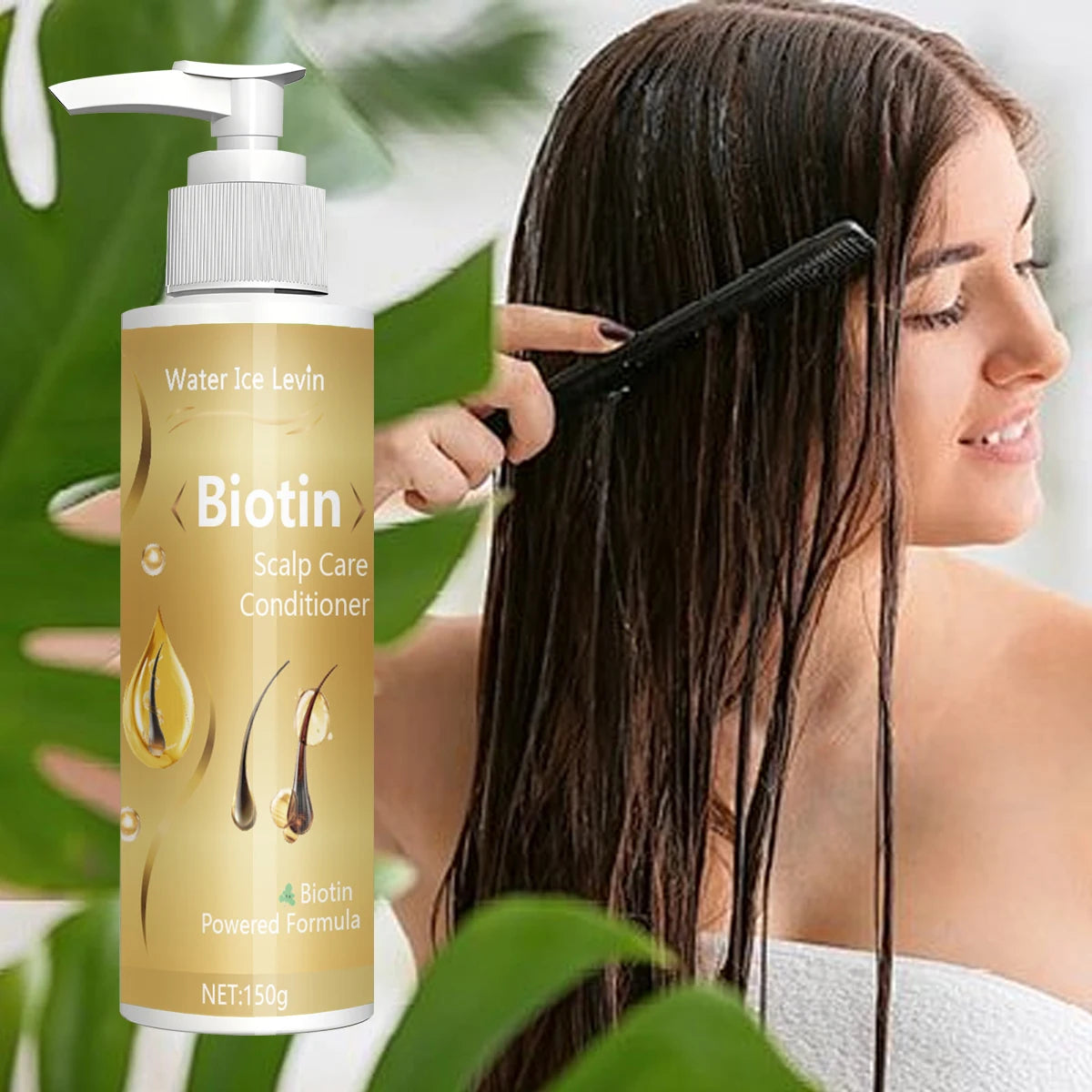 A biotin conditioner containing collagen and grape seed oil, which can deeply nourish hair and enhance vitality Qme