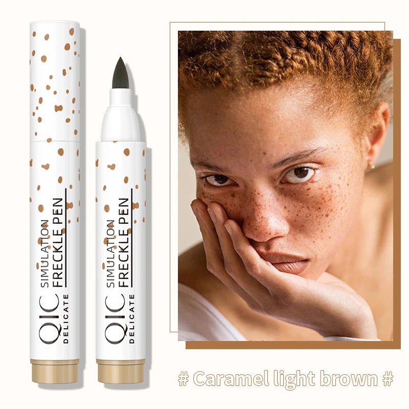 QIC Face Fake Freckles Pen Natural Waterproof Lifelike Fake Freckles Pen for Long Lasting Look Dot Spot Pen Makep Tool Cosmetic Qme Q705-1