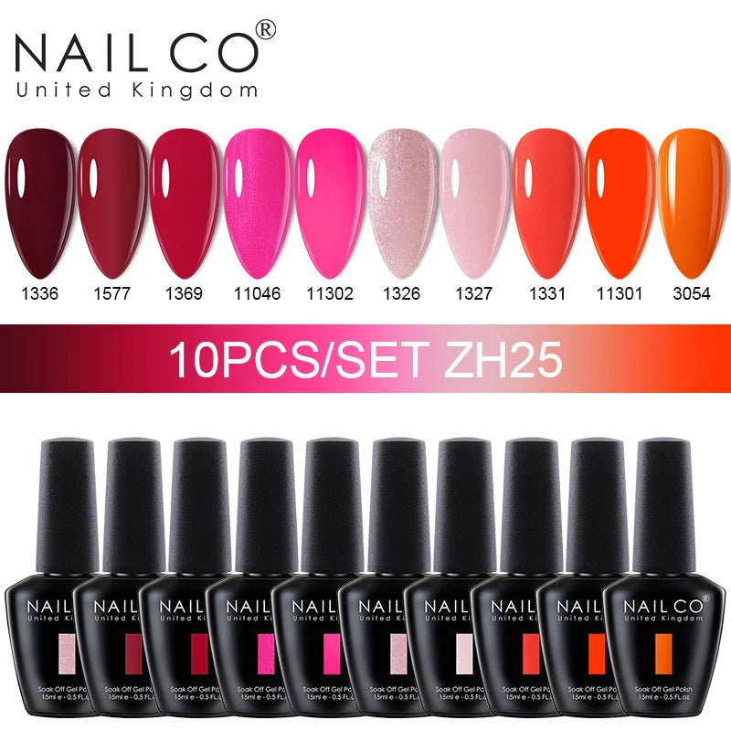 NAILCO Jelly Macarone Gel Polish Nail Art All Manicure Semi-permanent Qme NC-10H-ZH25