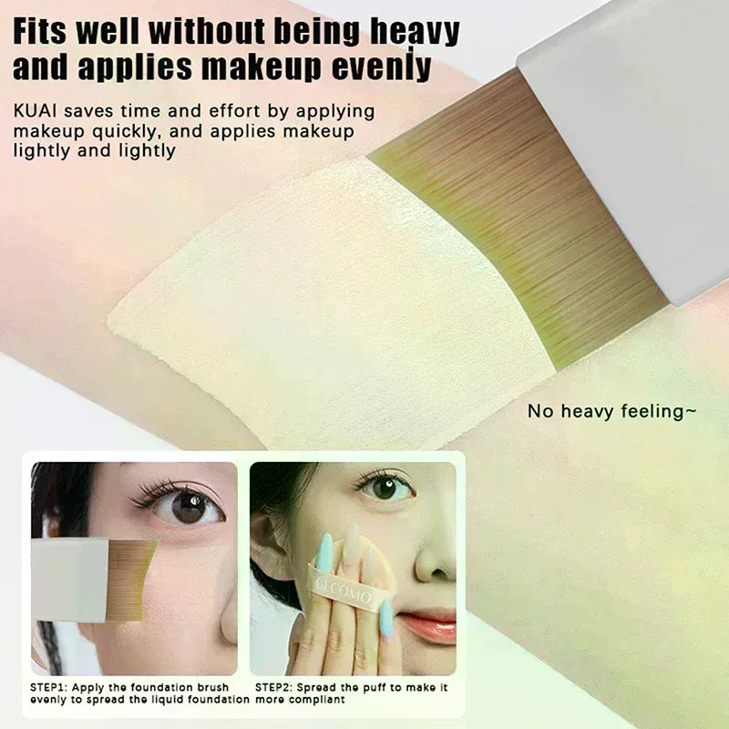 Ultra-thin One-line Foundation Brush Crescent-shaped Mask Short Qme