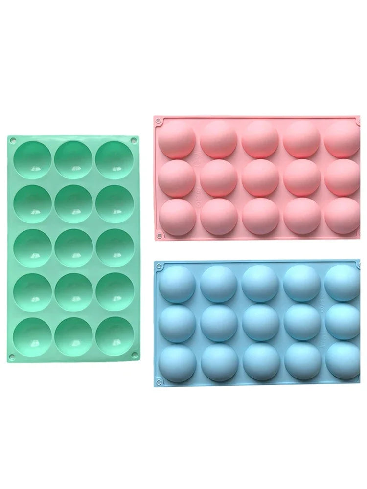 Eco-friendly Silicone Mold 3D Ball Round Half-sphere DIY Baking Qme