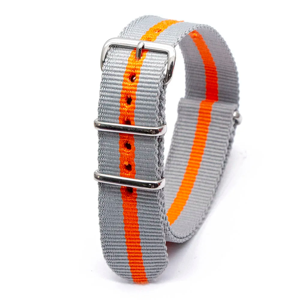 Durable Striped Nylon Wristband Bracelet Watch Band Universal Strap
