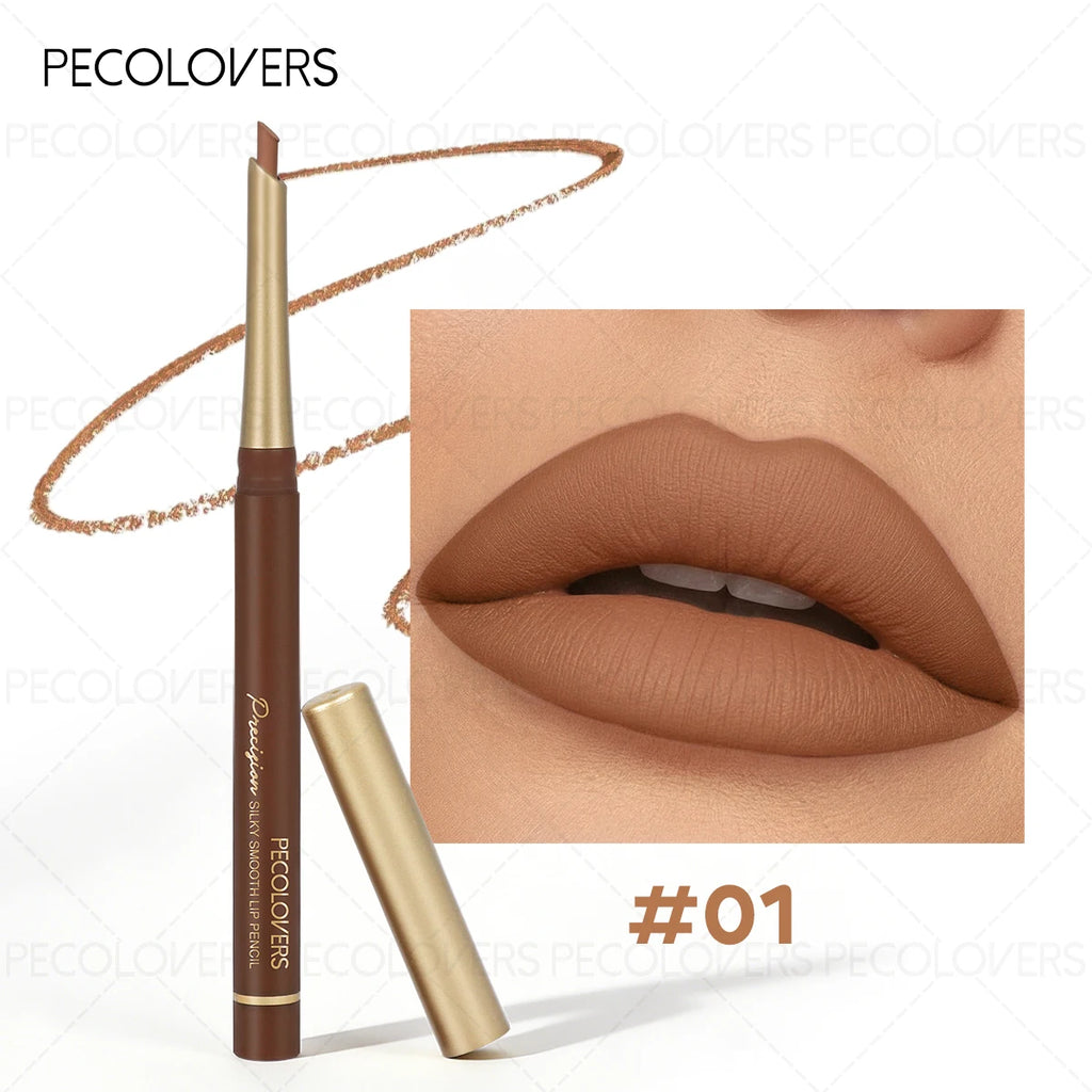 Brown Tube Slanted Lip Liner Outlines Contours Plump Charming Qme 01