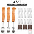 Wooden Handle Curved Bread Slicer Stainless Steel Creative Bread Shaping Knife Dough Dividing Knife Baking Tools Qme 3set